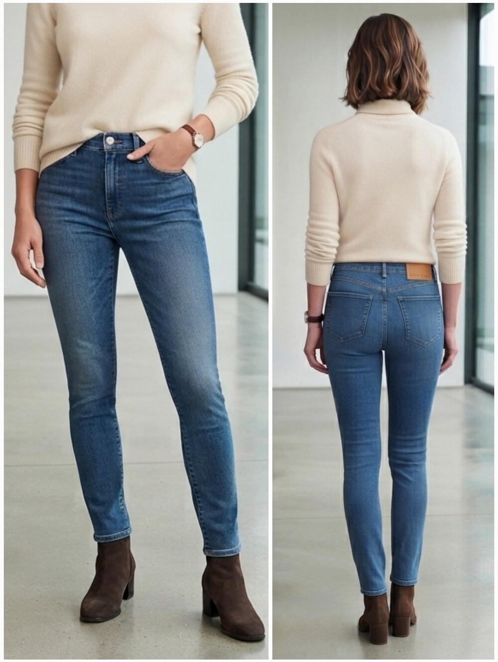 NWOT Denim Forum 24 Modern Contemporary Lola Mid Rise Stretch Skinny Jeans